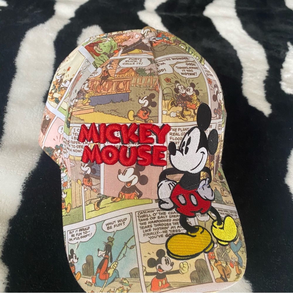 Disney Mickey Mouse Unisex Adult Baseball Cap Comic Strip Cartoon Design